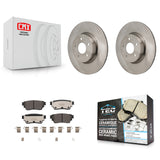 Rear Brake Rotor Ceramic Pad Kit For Mitsubishi Outlander Nissan Pathfinder QX60