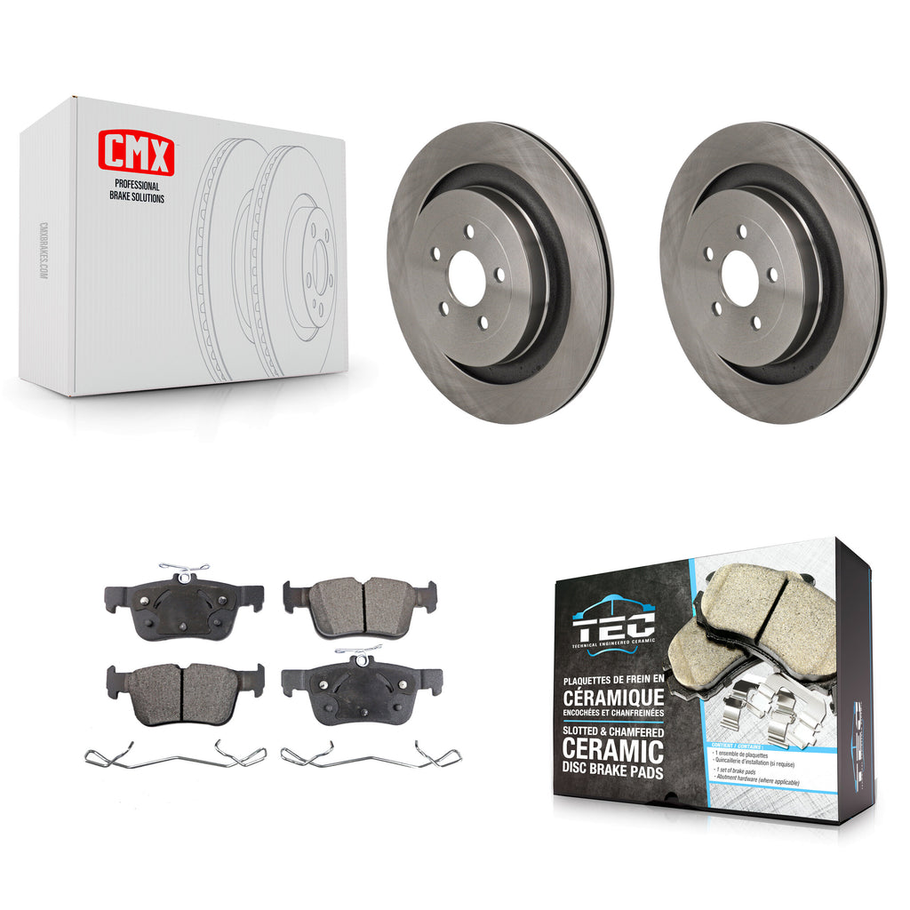 Rear Disc Brake Rotors And Ceramic Pads Kit For Ford Edge Lincoln Nautilus