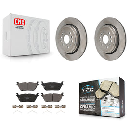 Rear Disc Brake Rotors And Ceramic Pads Kit For Ram 1500 Jeep Wagoneer