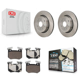 Rear Disc Brake Rotors And Ceramic Pads Kit For Kia Stinger Genesis G70