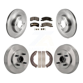 Front Rear Disc Brake Rotors Ceramic Pads And Drum Kit For Mitsubishi Mirage G4