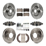 Front Rear Disc Brake Rotor Ceramic Pad And Drum Kit (9Pc) For Mitsubishi Lancer