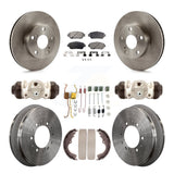 Front Rear Brake Rotor Ceramic Pad And Drum Kit (9Pc) For 2015 Toyota Tacoma 4WD