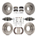 Front Rear Disc Brake Rotors Ceramic Pad Drum Kit (9Pc) For Mitsubishi Lancer ES