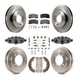 Front Rear Disc Brake Rotor Ceramic Pad And Drum Kit (9Pc) For Mitsubishi Lancer