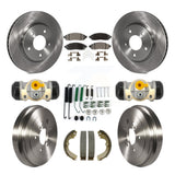 Front Rear Brake Rotor Ceramic Pad And Drum Kit (9Pc) For Nissan NV200 Chevrolet
