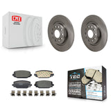 Rear Brake Rotor & Ceramic Pad Kit For 21-23 Jeep Grand Cherokee L With Solid Rotors K8T-105760