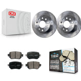Rear Disc Brake Rotors And Ceramic Pads Kit For 2015 Volkswagen Golf SportWagen K8T-105762