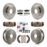 Front Rear Brake Rotor Ceramic Pad Drum Kit (9Pc) For Dodge Caravan Grand Chrysler Town & K8T-105777