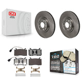 Front Disc Brake Rotors And Ceramic Pads Kit For Alfa Romeo Stelvio Giulia K8T-105791