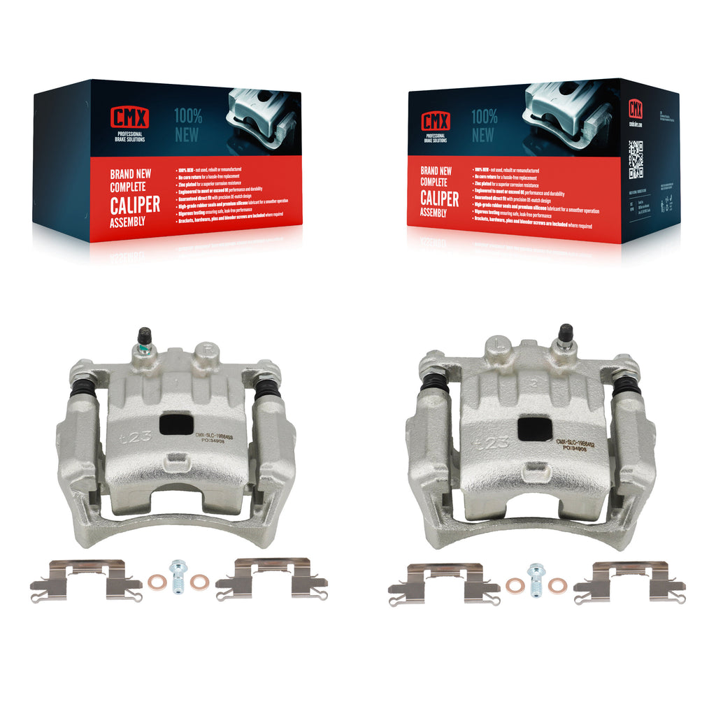 Front Brake Caliper Left Right Side (Driver Passenger) Kit For 2011-2014 Mazda 2
