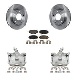 Rear Brake Caliper Rotor & Ceramic Pad Kit For 2014-2016 Mazda 3 Sport 2.5L/2.0L