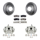 Rear Disc Brake Rotor And Ceramic Pad Kit With Calipers For Toyota 4Runner Lexus GX460