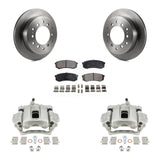 Rear Disc Brake Rotor And Ceramic Pad Kit With Calipers For Toyota Sequoia Lexus GX470