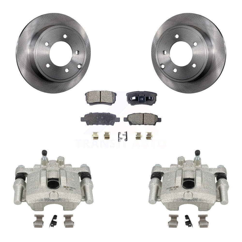 Rear Brake Rotor Ceramic Pad Kit With Calipers For Jeep Dodge Patriot Chrysler Compass