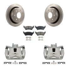 Load image into Gallery viewer, Rear Brake Rotors Ceramic Pad Kit With Calipers For 12-14 Ford F-150 With 7 Lug Wheels