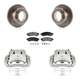Rear Brake Caliper Rotor And Ceramic Pad Kit For Ford F-450 Super Duty With 8 Lug Wheels KC8-100049T
