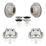 Rear Brake Caliper Rotor & Ceramic Pad Kit For Ford F-450 Super Duty F-550 International KC8-100050T