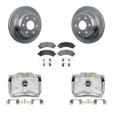 Rear Brake Caliper Rotors Ceramic Pad Kit For Chevrolet GMC Avalanche 1500 Express Yukon KC8-100060T
