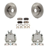 Rear Brake Rotor Ceramic Pad Kit With Calipers For Chevrolet Impala Buick LaCrosse XTS