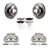 Rear Brake Caliper Rotor Ceramic Pad Kit For Ford E-550 Super Duty F-450 F-550 Econoline KC8-100074T