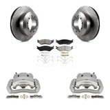 Rear Brake Caliper Rotor Ceramic Pad Kit For Ford E-550 Super Duty F-450 F-550 Econoline KC8-100075T