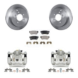 Rear Disc Brake Rotors & Ceramic Pad Kit With Calipers For Kia Sportage Hyundai Tucson