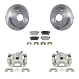 Rear Disc Brake Rotors & Ceramic Pad Kit With Calipers For Kia Sportage Hyundai Tucson