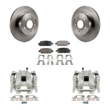 Load image into Gallery viewer, Rear Brake Rotors &amp; Ceramic Pad Kit With Calipers For INFINITI G37 Nissan 370Z G25 Q40