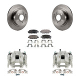 Rear Brake Rotors & Ceramic Pad Kit With Calipers For INFINITI G37 Nissan 370Z G25 Q40