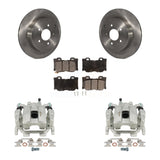 Rear Disc Brake Rotors And Ceramic Pads Kit With Calipers For 2015 INFINITI Q50 Hybrid