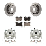 Rear Disc Brake Rotors And Ceramic Pads Kit With Calipers For INFINITI G37 Nissan 370Z