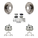Rear Disc Brake Caliper Rotors And Ceramic Pads Kit For 1998-2002 Honda Accord 2.3L KC8-100124T