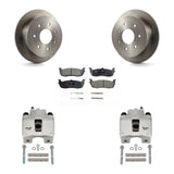 Rear Disc Brake Caliper Rotors And Ceramic Pads Kit For Ford F-250 HD KC8-100129T
