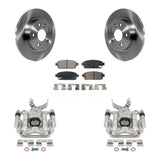 Rear Brake Rotor & Ceramic Pad Kit With Calipers For Chevrolet Buick Encore Sonic Trax