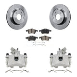 Rear Disc Brake Rotors And Ceramic Pads Kit With Calipers For Mazda 5