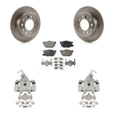 Rear Disc Brake Rotors And Ceramic Pads Kit With Calipers For Hyundai Tiburon