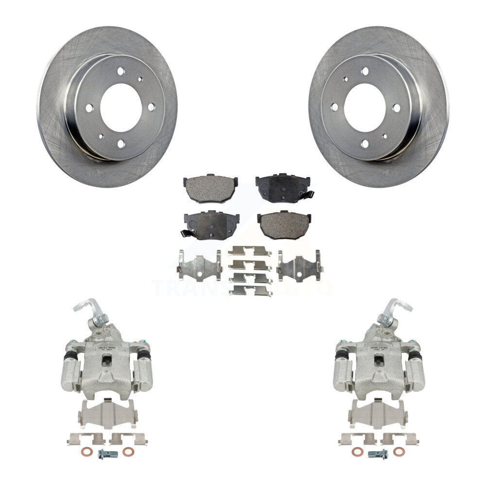 Rear Brake Rotors & Ceramic Pad Kit With Calipers For Hyundai Elantra Disc rear brakes