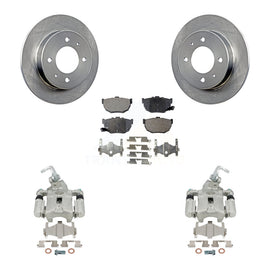Rear Brake Rotors & Ceramic Pad Kit With Calipers For Hyundai Elantra Disc rear brakes