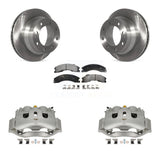 Rear Disc Brake Caliper Rotor Ceramic Pad Kit For GMC Savana 3500 Chevrolet Express 4500 KC8-100148T