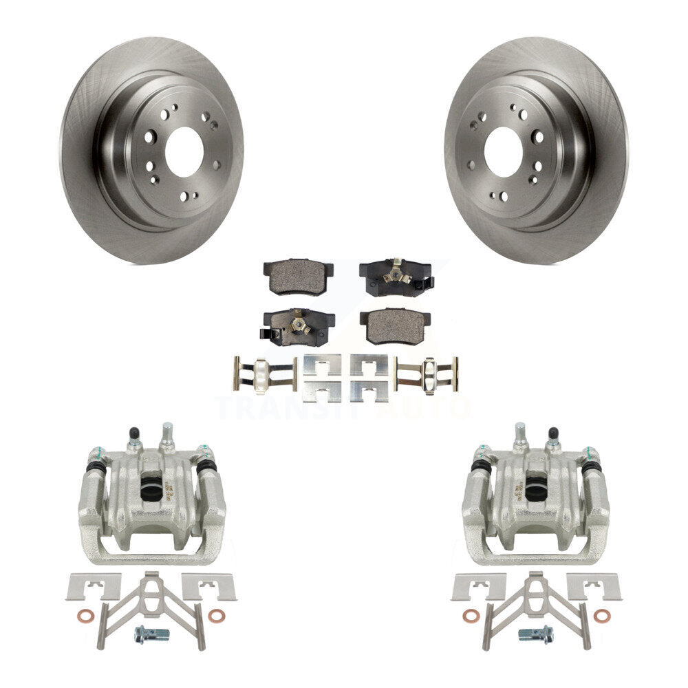 Rear Brake Rotors & Ceramic Pad Kit With Calipers For 2010-2011 Honda Accord Crosstour