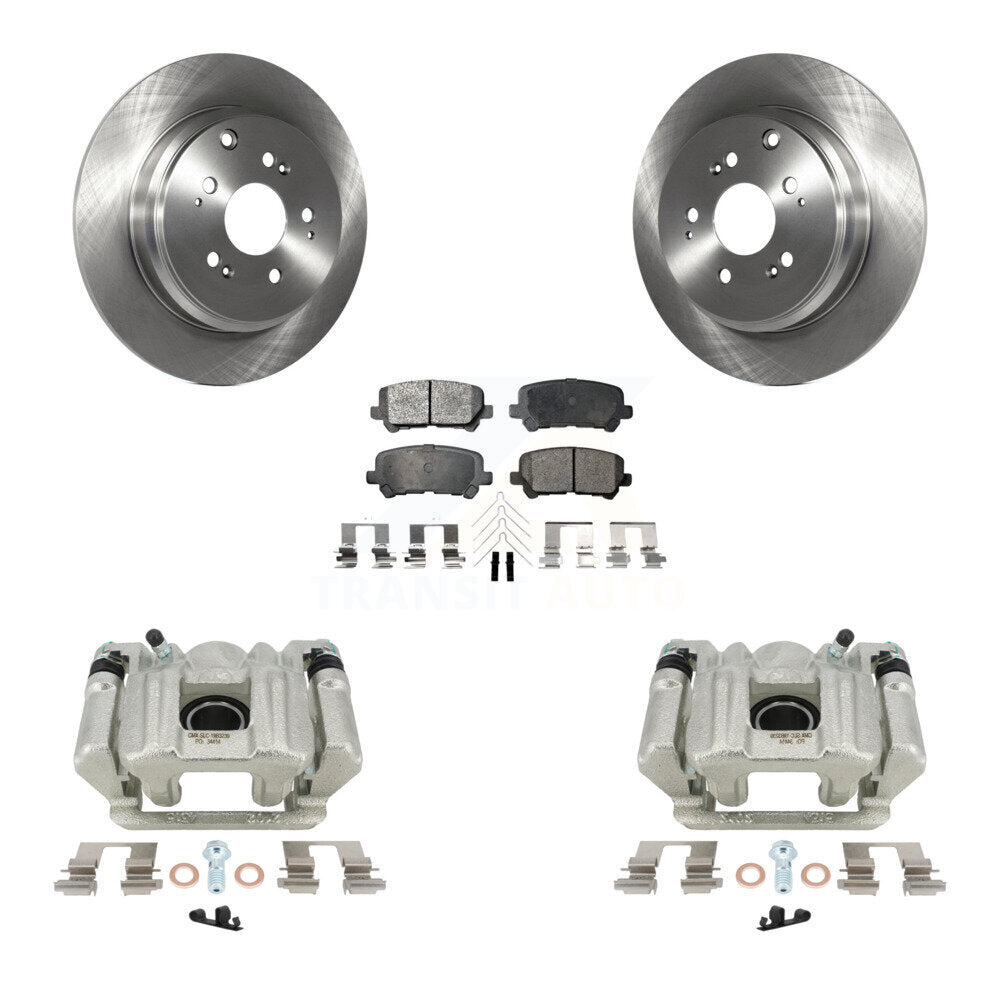 Rear Disc Brake Rotors And Ceramic Pads Kit With Calipers For Acura MDX ZDX