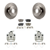 Rear Disc Brake Caliper Rotors And Ceramic Pads Kit For Honda Accord KC8-100162T