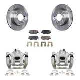 Rear Disc Brake Caliper Rotors And Ceramic Pads Kit For Hyundai Sonata Kia Optima KC8-100169T