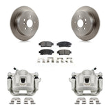 Rear Disc Brake Caliper Rotors And Ceramic Pads Kit For 2004-2010 Toyota Sienna KC8-100177T