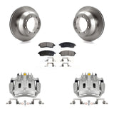 Rear Brake Caliper Rotor Ceramic Pad Kit For Ford F-350 Super Duty With Dual Wheels KC8-100184T