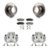 Rear Brake Caliper Rotor & Ceramic Pad Kit For Ford Excursion With Forward Mount KC8-100185T