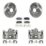Rear Disc Brake Caliper Rotors And Ceramic Pads Kit For Chevrolet Impala KC8-100194T