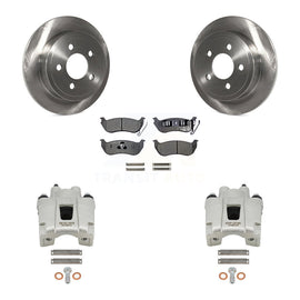Rear Disc Brake Rotors And Ceramic Pads Kit With Calipers For Jeep Liberty Wrangler TJ