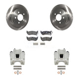 Rear Disc Brake Rotors And Ceramic Pads Kit With Calipers For Jeep Liberty Wrangler TJ